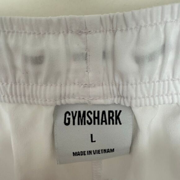 Gymshark Men’s Large White Workout Shorts Athletic Athleisure - Picture 2 of 4